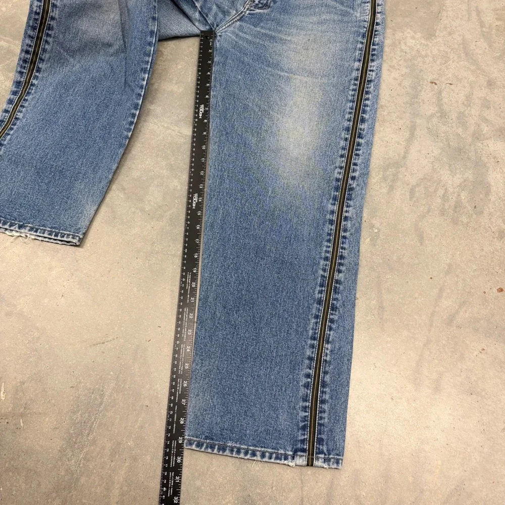 90s Men Unionbay Side Zip Wide Leg Skater Denim Jeans 32x30